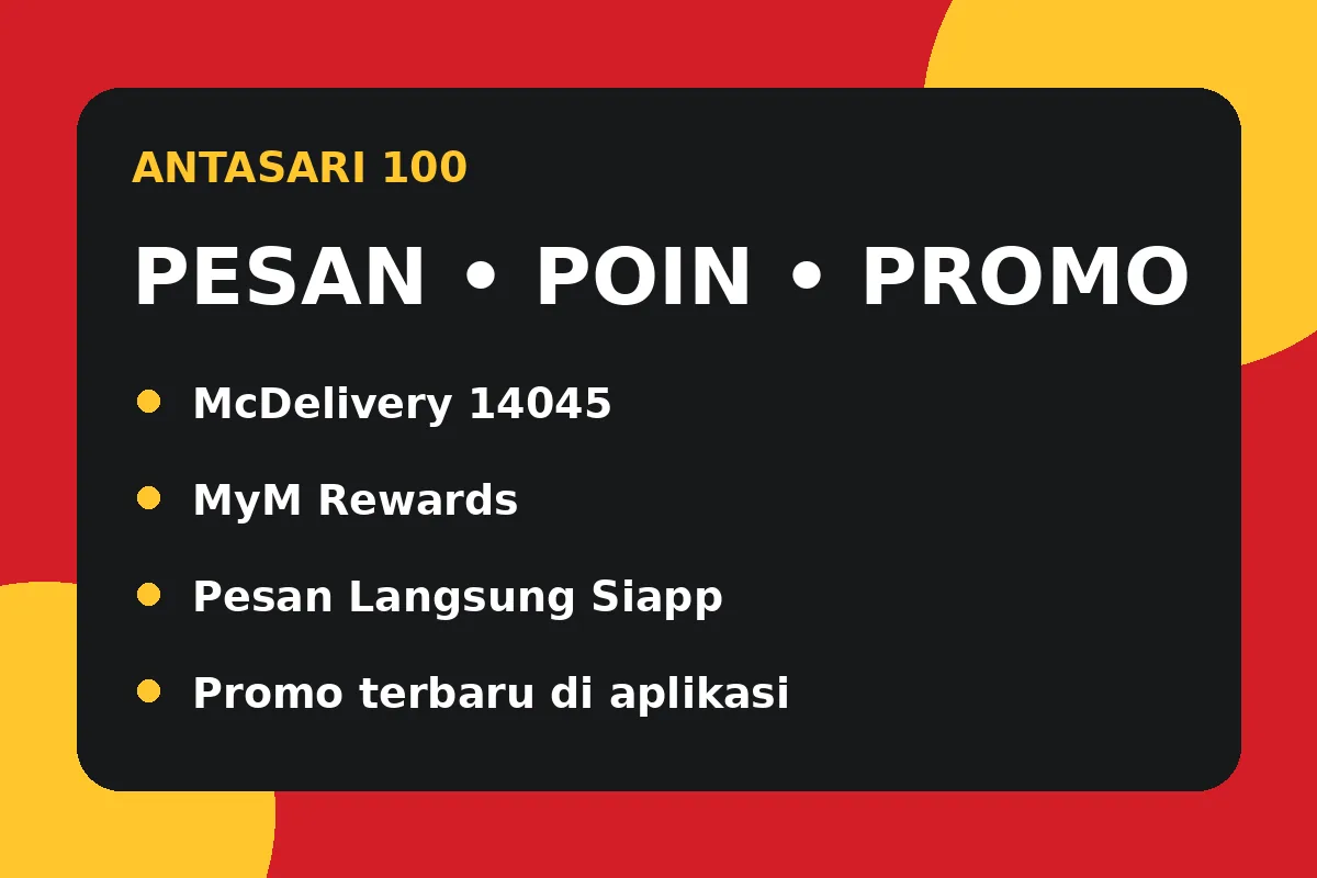 Akses promo aplikasi, MyM Rewards, dan McDelivery untuk Antasari